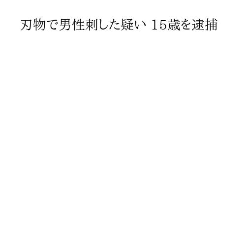 刃物で男性刺した疑い 15歳を逮捕