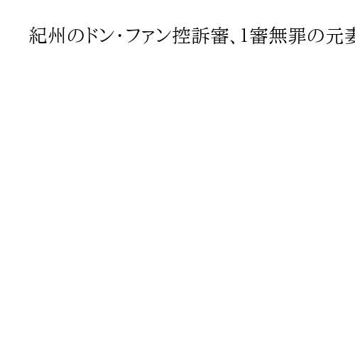 紀州のドン・ファン控訴審、１審無罪の元妻出廷　検察「事実誤認」と主張　判決は来年3月