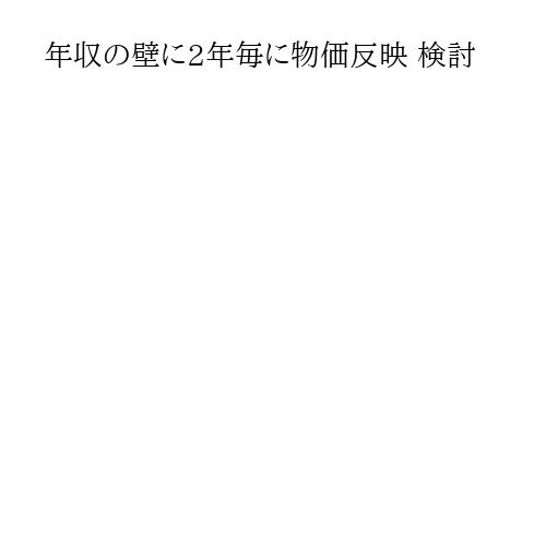 年収の壁に2年毎に物価反映 検討