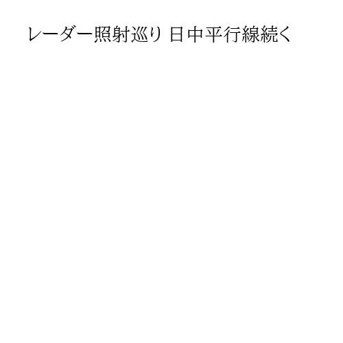 レーダー照射巡り 日中平行線続く