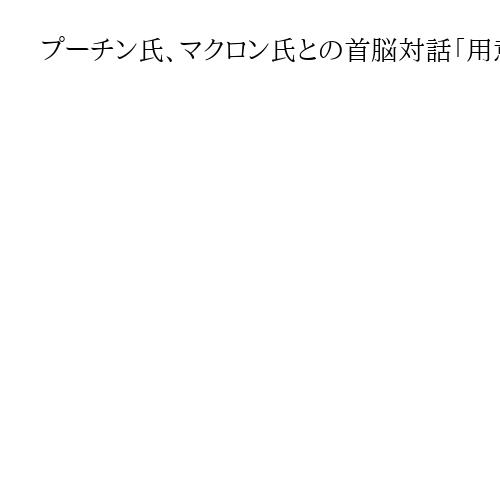 プーチン氏、マクロン氏との首脳対話「用意ある」　ペスコフ露大統領報道官