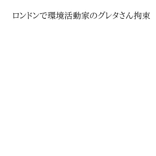 ロンドンで環境活動家のグレタさん拘束　活動禁止の親パレスチナ団体を支持するデモに参加