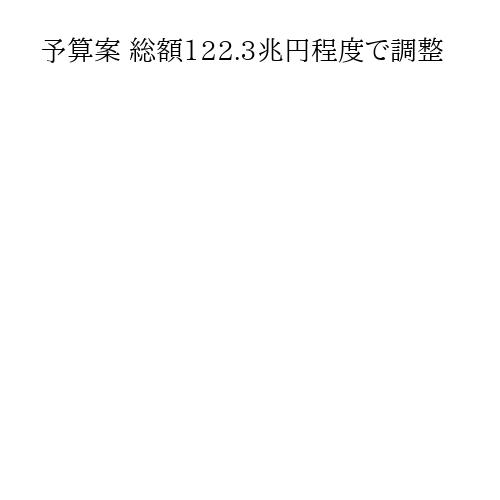 予算案 総額122.3兆円程度で調整