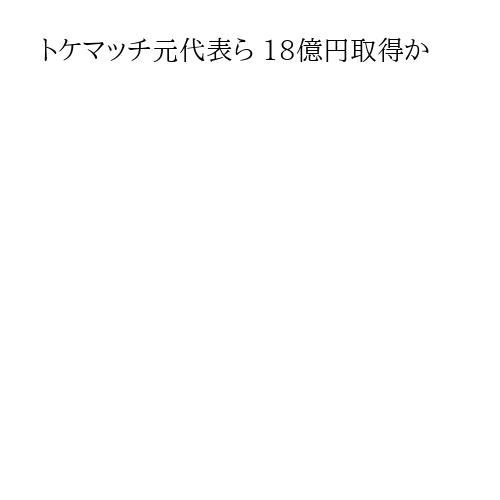 トケマッチ元代表ら 18億円取得か