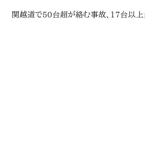 関越道で50台超が絡む事故、17台以上炎上…1人死亡し26人重軽傷　群馬・みなかみ町
