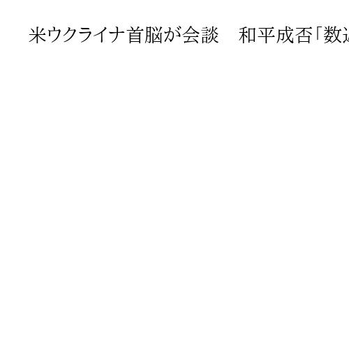 米ウクライナ首脳が会談　和平成否「数週間内に判明」とトランプ氏、領土扱いは「未解決」