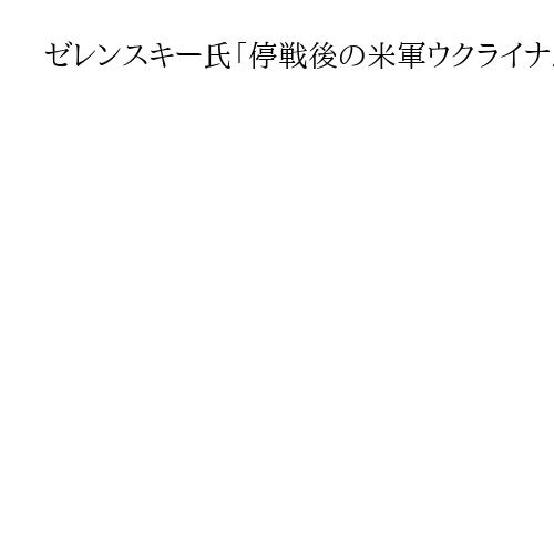 ゼレンスキー氏「停戦後の米軍ウクライナ駐留を協議中」　露公邸攻撃は「虚偽」米に伝達