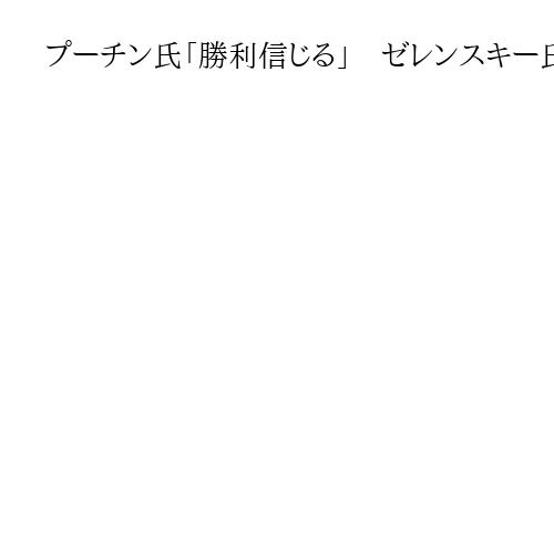 プーチン氏「勝利信じる」　ゼレンスキー氏「年内に終戦可能」　新年の国民向け声明
