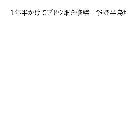 1年半かけてブドウ畑を修繕　能登半島地震で被災のワイナリー、再起に奮闘