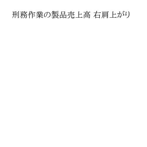 刑務作業の製品売上高 右肩上がり