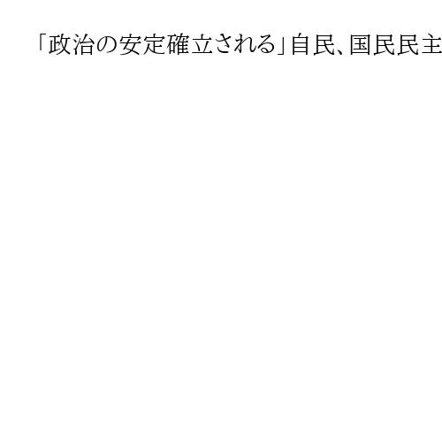 「政治の安定確立される」自民、国民民主の連立入りに期待　鈴木幹事長が言及
