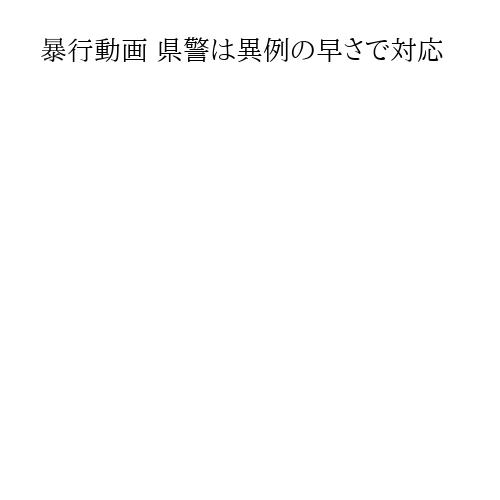 暴行動画 県警は異例の早さで対応