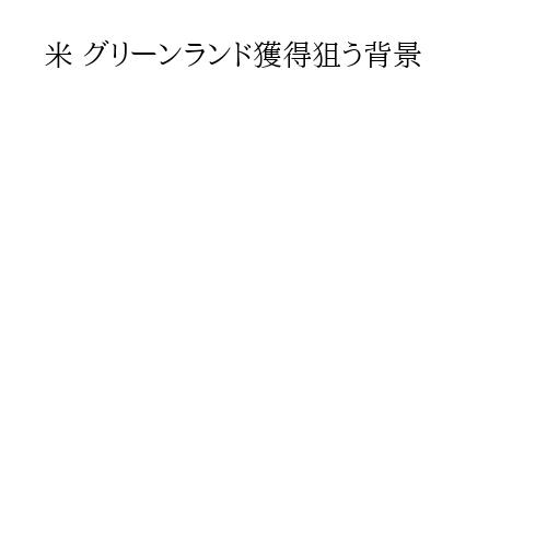 米 グリーンランド獲得狙う背景