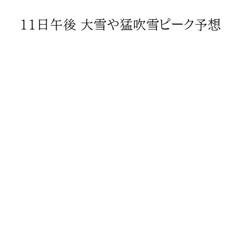 11日午後 大雪や猛吹雪ピーク予想