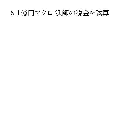 5.1億円マグロ 漁師の税金を試算