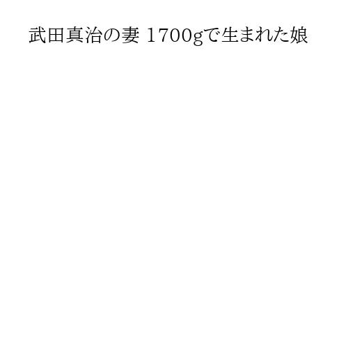 武田真治の妻 1700gで生まれた娘