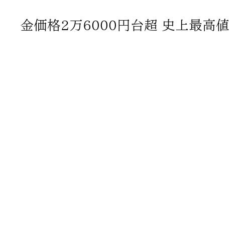 金価格2万6000円台超 史上最高値