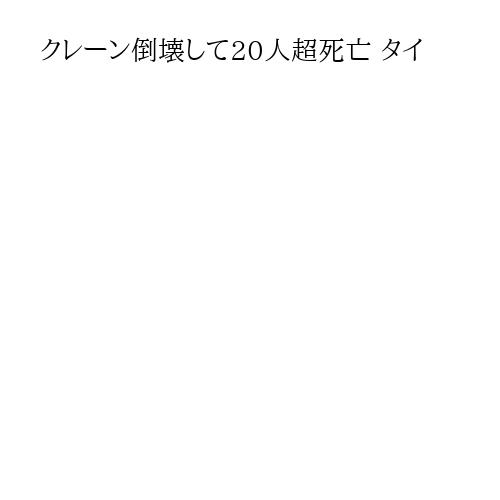 クレーン倒壊して20人超死亡 タイ