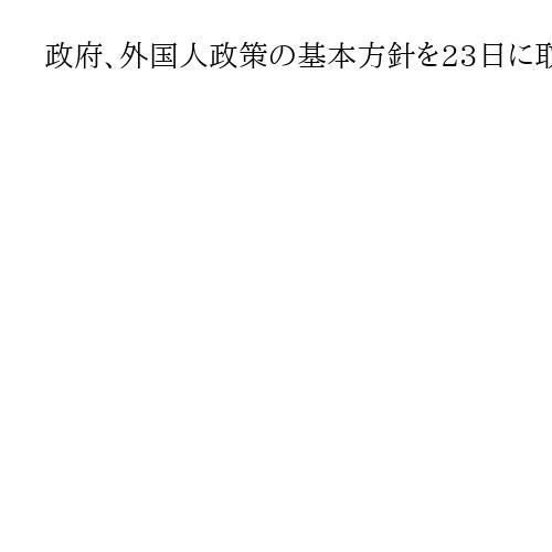 政府、外国人政策の基本方針を23日に取りまとめ　出入国・在留管理を厳格化へ