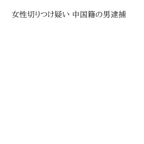 女性切りつけ疑い 中国籍の男逮捕