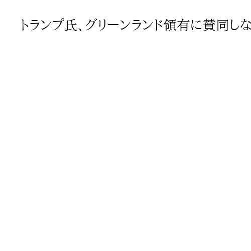 トランプ氏、グリーンランド領有に賛同しない国に「関税」示唆　反発する欧州に圧力