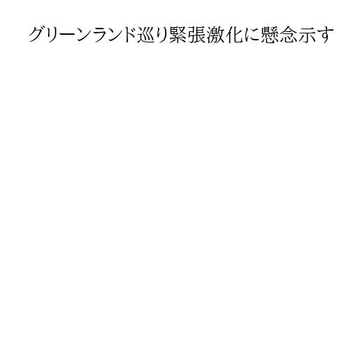 グリーンランド巡り緊張激化に懸念示す　デンマーク訪問の米超党派議員団