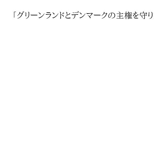「グリーンランドとデンマークの主権を守り抜く」とEU　米の領有要求を拒絶