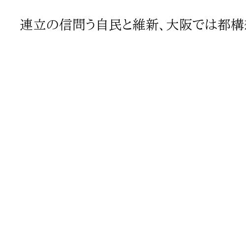 連立の信問う自民と維新、大阪では都構想で対決　選挙区調整なく、公明票の行方焦点