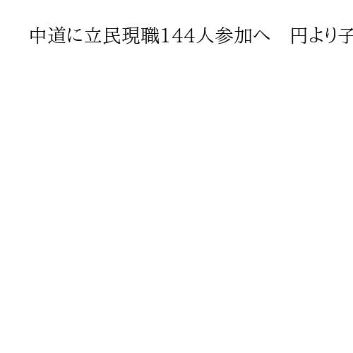 中道に立民現職144人参加へ　円より子氏は国民民主を離党し合流　22日に結党大会