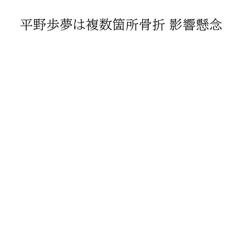 平野歩夢は複数箇所骨折 影響懸念