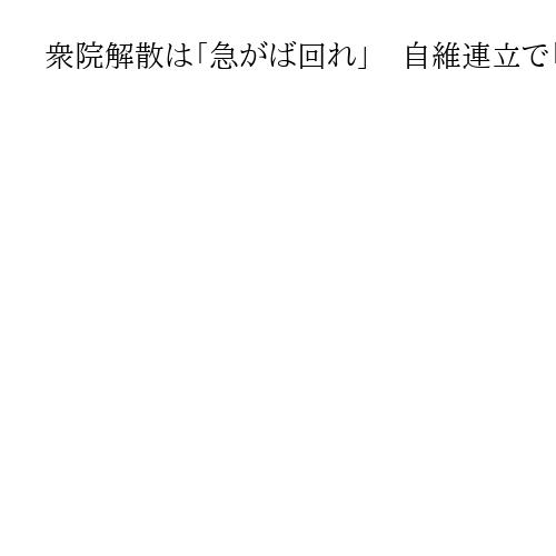 衆院解散は「急がば回れ」　自維連立で「改革を加速」　遠藤敬首相補佐官インタビュー