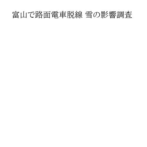 富山で路面電車脱線 雪の影響調査