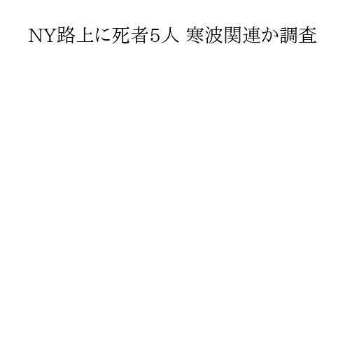 NY路上に死者5人 寒波関連か調査
