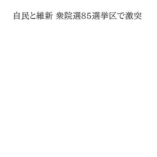 自民と維新 衆院選85選挙区で激突