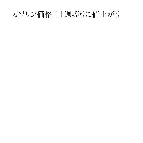 ガソリン価格 11週ぶりに値上がり