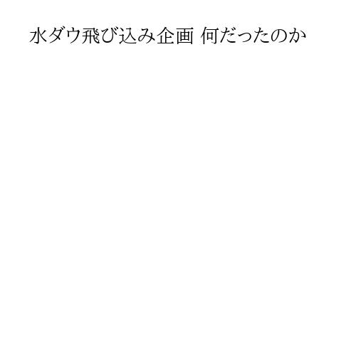 水ダウ飛び込み企画 何だったのか