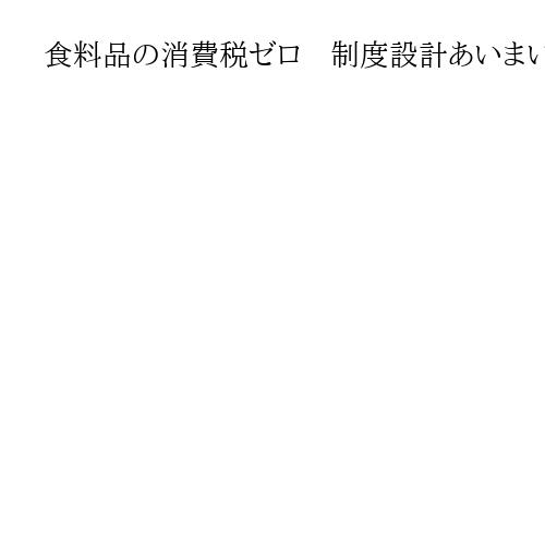 食料品の消費税ゼロ　制度設計あいまい　免税？非課税？事業者負担増加も