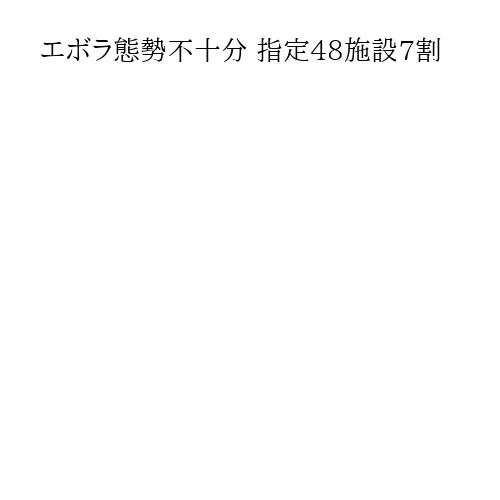 エボラ態勢不十分 指定48施設7割
