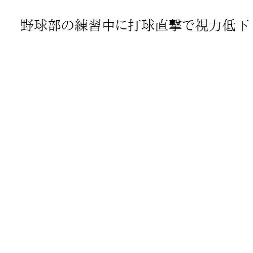 野球部の練習中に打球直撃で視力低下　5700万円支払いで鳥取県が元生徒と和解方針