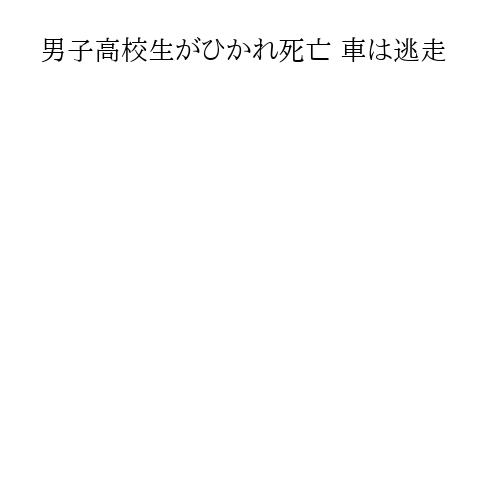 男子高校生がひかれ死亡 車は逃走