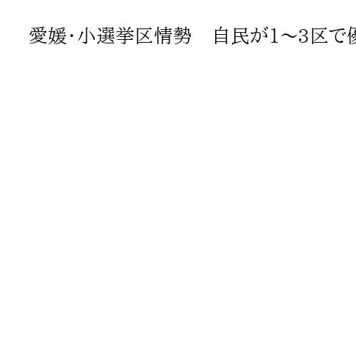 愛媛・小選挙区情勢　自民が1～3区で優勢な戦い　1区の塩崎氏は国民・石井氏を突き放す