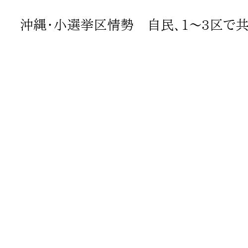 沖縄・小選挙区情勢　自民、1～3区で共産・中道と競り合う　4区は西銘氏が安定した戦い
