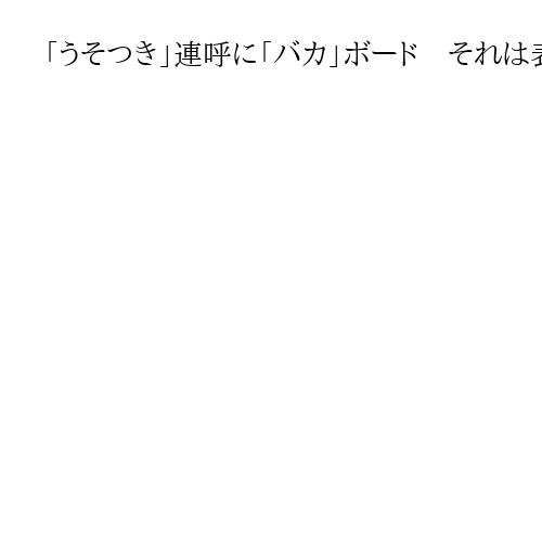 「うそつき」連呼に「バカ」ボード　それは表現の自由か妨害か　荒れる選挙に不穏な空気