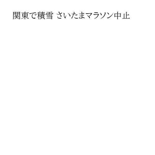 関東で積雪 さいたまマラソン中止