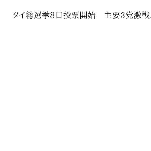 タイ総選挙8日投票開始　主要3党激戦、カンボジアとの国境衝突で保守化傾向も