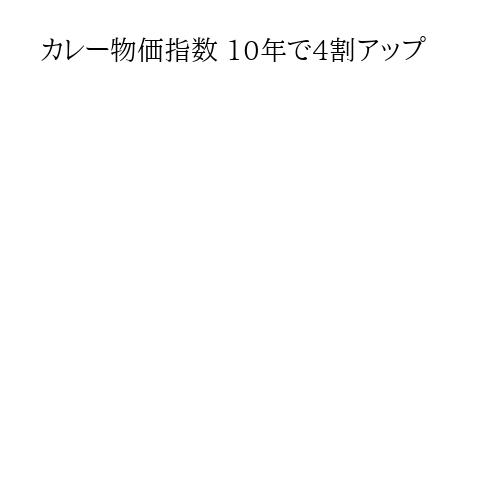 カレー物価指数 10年で4割アップ