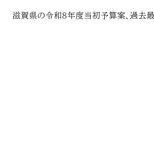滋賀県の令和8年度当初予算案、過去最大規模の6823億円　人件費や社会保障費が増加
