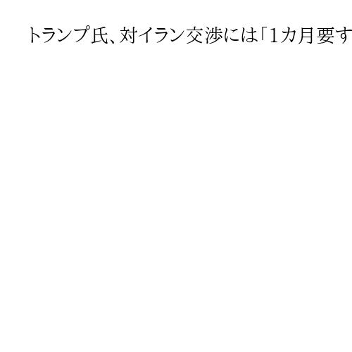 トランプ氏、対イラン交渉には「1カ月要する」　協議決裂すれば「悲惨なことになる」