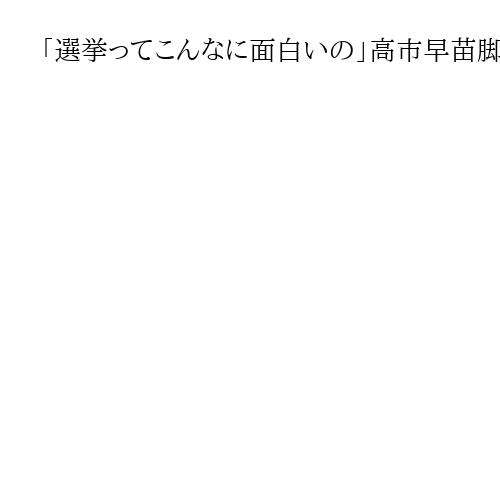 「選挙ってこんなに面白いの」高市早苗脚本・監督・主演の成長譚「皇室典範改正」のために