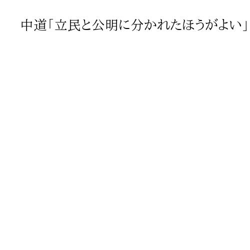 中道「立民と公明に分かれたほうがよい」51・8％　世論調査の設問と回答（2月14～1…